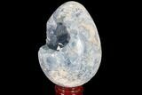 Crystal Filled Celestine (Celestite) Egg Geode #88314-2